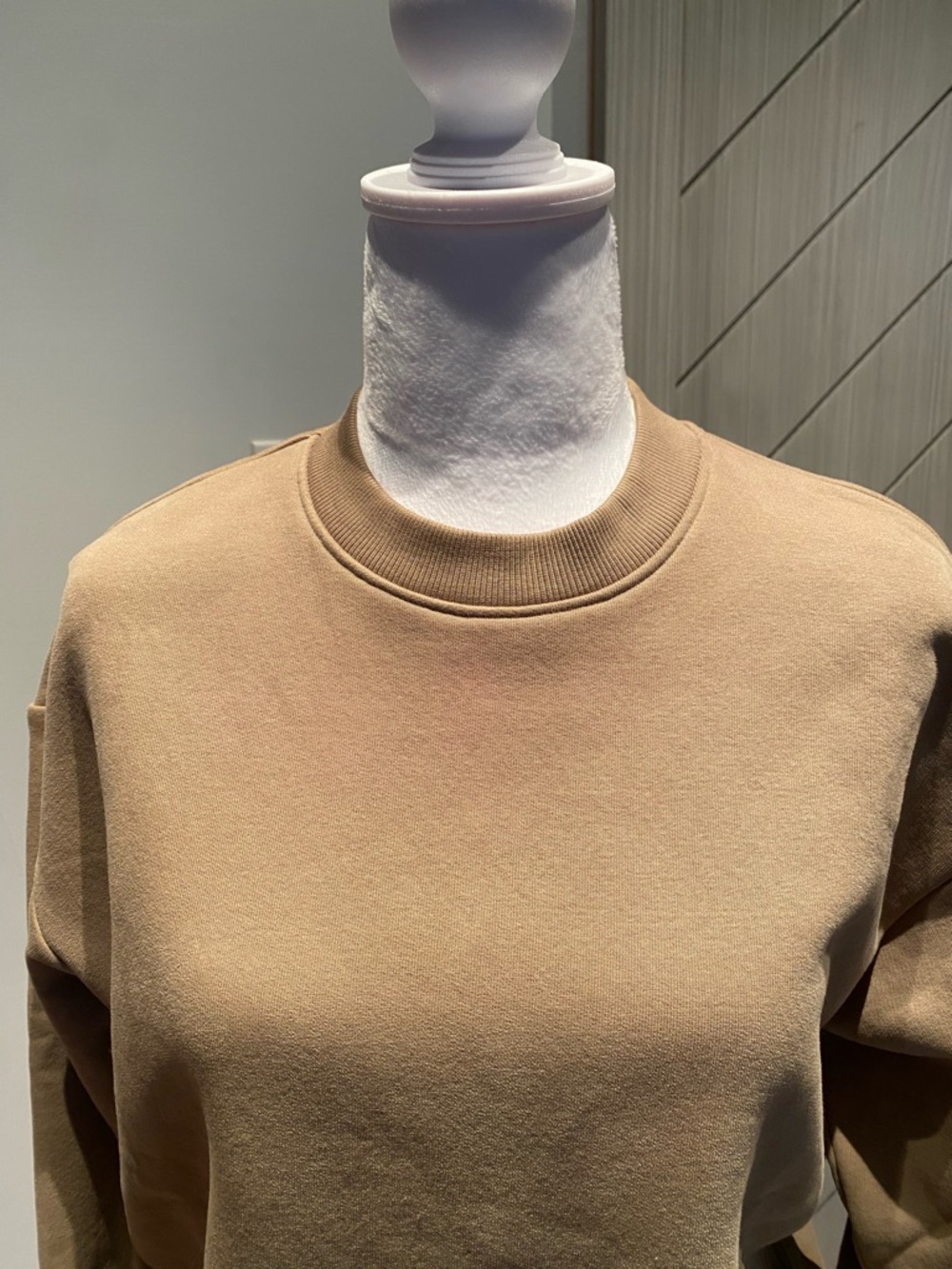 Frank And Oak Crewneck Sweatshirt in Camel